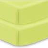 All-In-One Fitted Sheet & Waterproof Cover For 52" x 28" Crib Mattress, Lime (Pack Of 2) - Crib Sheets - 1 - thumbnail