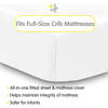 All-In-One Fitted Sheet & Waterproof Cover For 52" x 28" Crib Mattress, White (Pack Of 2) - Crib Sheets - 2