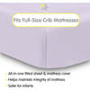 All-In-One Fitted Sheet & Waterproof Cover For 52" x 28" Crib Mattress, Lavender (Pack Of 2) - Crib Sheets - 2