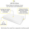 All-In-One Fitted Sheet & Waterproof Cover For 52" x 28" Crib Mattress, White (Pack Of 2) - Crib Sheets - 3