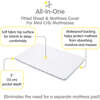 All-In-One Fitted Sheet & Waterproof Cover For 38" x 24" Mini Crib Mattress, White (Pack Of 2) - Crib Sheets - 3