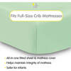 All-In-One Fitted Sheet & Waterproof Cover For 52" x 28" Crib Mattress, Mint Green (Pack Of 2) - Crib Sheets - 2
