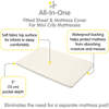 All-In-One Fitted Sheet & Waterproof Cover For 38" x 24" Mini Crib Mattress, Natural Ecru (Pack Of 2) - Crib Sheets - 3