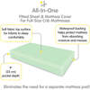 All-In-One Fitted Sheet & Waterproof Cover For 52" x 28" Crib Mattress, Mint Green (Pack Of 2) - Crib Sheets - 3