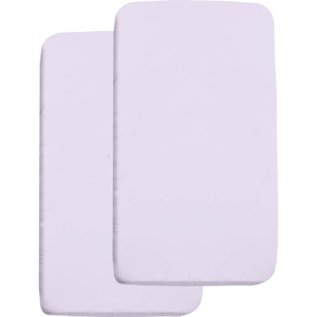 All-In-One Fitted Sheet & Waterproof Cover For 36" x 18" Cradle Mattress, Lavender (Pack Of 2)