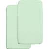All-In-One Fitted Sheet & Waterproof Cover For 36" x 18" Cradle Mattress, Mint Green (Pack Of 2) - Crib Sheets - 1 - thumbnail