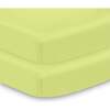 All-In-One Fitted Sheet & Waterproof Cover For 38" x 24" Mini Crib Mattress, Lime (Pack Of 2) - Crib Sheets - 1 - thumbnail