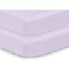 All-In-One Fitted Sheet & Waterproof Cover For 38" x 24" Mini Crib Mattress, Lavender (Pack Of 2) - Crib Sheets - 1 - thumbnail