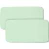All-In-One Fitted Sheet & Waterproof Cover For 33" x 15" Bassinet Mattress, Mint Green (Pack Of 2) - Crib Sheets - 1 - thumbnail
