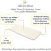 All-In-One Fitted Sheet & Waterproof Cover For 36" x 18" Cradle Mattress, Natural Ecru (Pack Of 2) - Crib Sheets - 3
