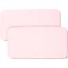 All-In-One Fitted Sheet & Waterproof Cover For 33" x 15" Bassinet Mattress, Light Pink (Pack Of 2) - Crib Sheets - 1 - thumbnail