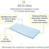 All-In-One Fitted Sheet & Waterproof Cover For 36" x 18" Cradle Mattress, Light Blue (Pack Of 2) - Crib Sheets - 3