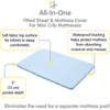 All-In-One Fitted Sheet & Waterproof Cover For 38" x 24" Mini Crib Mattress, Light Blue (Pack Of 2) - Crib Sheets - 3