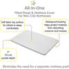 All-In-One Fitted Sheet & Waterproof Cover For 38" x 24" Mini Crib Mattress, Gray (Pack Of 2) - Crib Sheets - 3