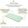 All-In-One Fitted Sheet & Waterproof Cover For 36" x 18" Cradle Mattress, Mint Green (Pack Of 2) - Crib Sheets - 3