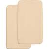 All-In-One Fitted Sheet & Waterproof Cover For 36" x 18" Cradle Mattress, Beige (Pack Of 2) - Crib Sheets - 1 - thumbnail