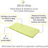 All-In-One Fitted Sheet & Waterproof Cover For 36" x 18" Cradle Mattress, Lime (Pack Of 2) - Crib Sheets - 3