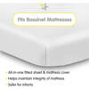 All-In-One Fitted Sheet & Waterproof Cover For 33" x 15" Bassinet Mattress, White (Pack Of 2) - Crib Sheets - 2