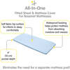 All-In-One Fitted Sheet & Waterproof Cover For 33" x 15" Bassinet Mattress, Light Blue (Pack Of 2) - Crib Sheets - 3