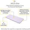 All-In-One Fitted Sheet & Waterproof Cover For 33" x 15" Bassinet Mattress, Lavender (Pack Of 2) - Crib Sheets - 3
