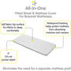 All-In-One Fitted Sheet & Waterproof Cover For 33" x 15" Bassinet Mattress, Gray (Pack Of 2) - Crib Sheets - 3