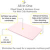 All-In-One Fitted Sheet & Waterproof Cover For 38" x 24" Mini Crib Mattress, Light Pink (Pack Of 2) - Crib Sheets - 3