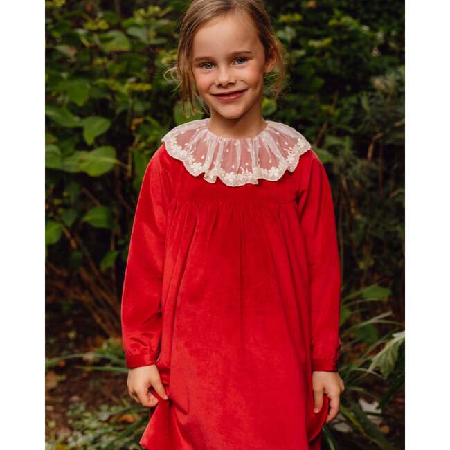 Scottie Dress Red Velvet - Dresses - 2