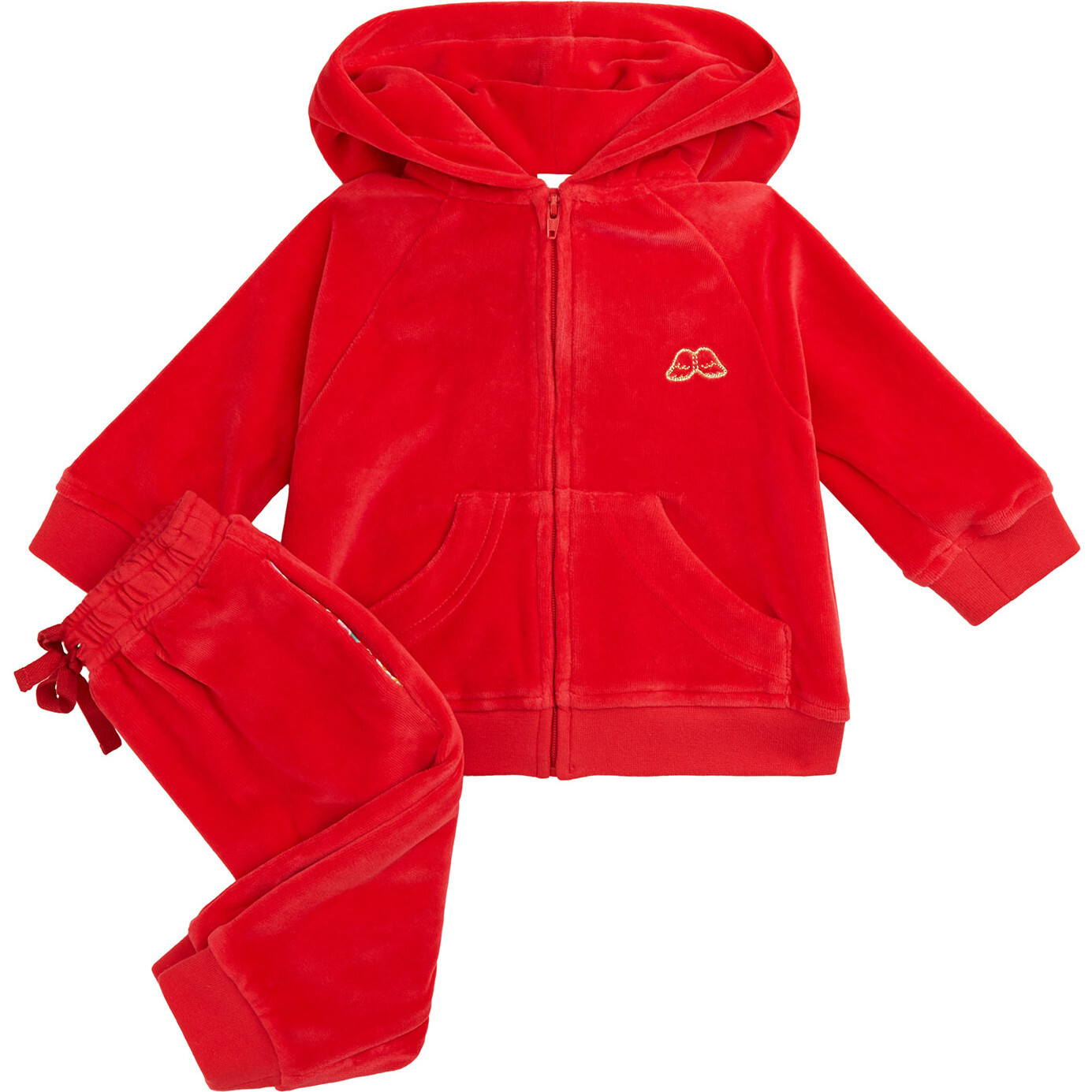 Angel Wing™ Velour Loungewear Set, Baby Berry - Mixed Apparel Set - 1