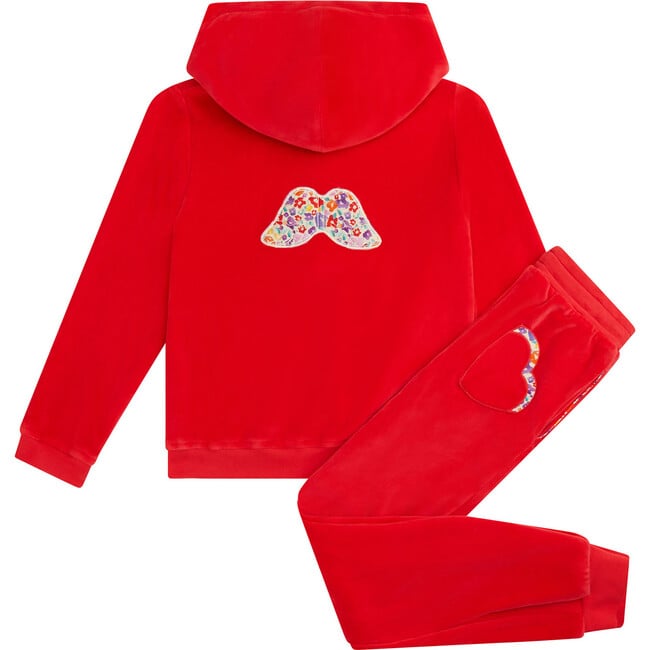 Angel Wing™ Velour Loungewear Set, Child Berry - Mixed Apparel Set - 2