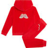 Angel Wing™ Velour Loungewear Set, Child Berry - Mixed Apparel Set - 2