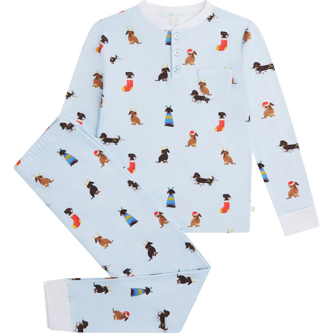 Christmas Dogs Pajamas, Child Blue