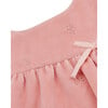 Angel Wing Velour Dress, Baby Dusty Pink - Dresses - 2