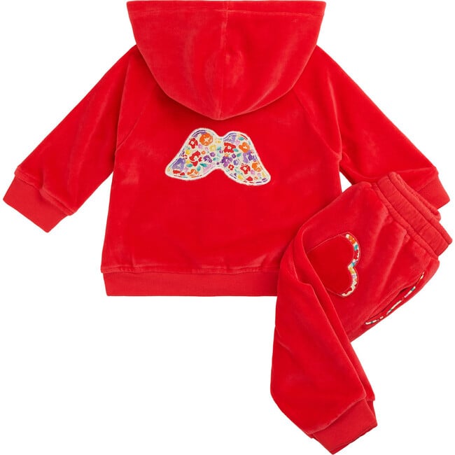 Angel Wing™ Velour Loungewear Set, Baby Berry - Mixed Apparel Set - 2