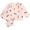 Christmas Dogs Two Piece Set, Baby Pink - Mixed Apparel Set - 1 - thumbnail