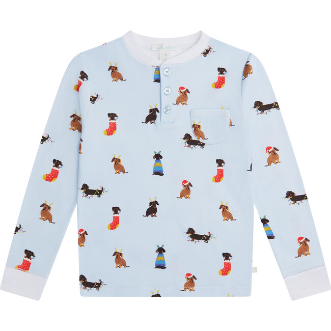 Christmas Dogs Pajamas, Child Blue - Pajamas - 2