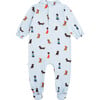 Christmas Dogs Sleepsuit, Blue - Onesies - 1 - thumbnail