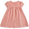 Angel Wing Velour Dress, Baby Dusty Pink - Dresses - 3