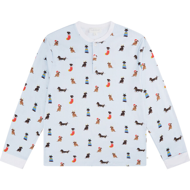 Christmas Dogs Pajamas, Adult Blue - Pajamas - 2
