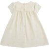 Angel Wing Velour Dress, Baby Cream - Dresses - 3