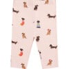 Christmas Dogs Two Piece Set, Baby Pink - Mixed Apparel Set - 3