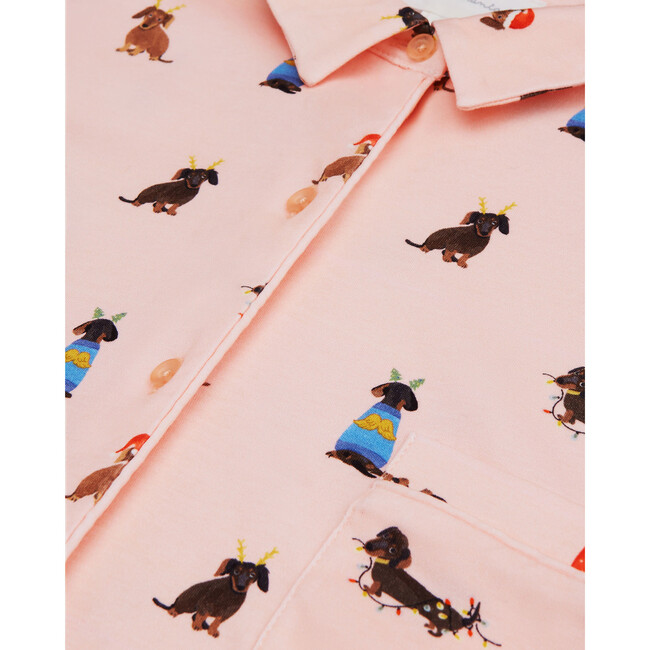 Christmas Dogs Pajamas, Adult Pink - Pajamas - 4