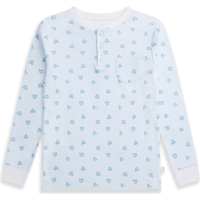 Blue Love Heart Pajamas, Child - Pajamas - 5