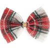 Christmas Plaid Bow Clip, Multi - Hair Accessories - 1 - thumbnail