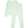 Pistachio Stripe Pima Pajamas Set - Pajamas - 1 - thumbnail