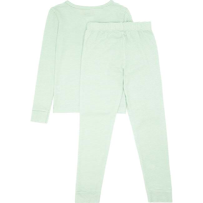 Pistachio Stripe Pima Pajamas Set - Pajamas - 3