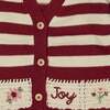 Flor Cardigan, Crimson Stripe - Cardigans - 2