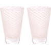 Yuka Groove Glass, Rose (Pack Of 2) - Tableware - 5