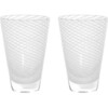 Yuka Groove Glass, White (Pack Of 2) - Tableware - 5