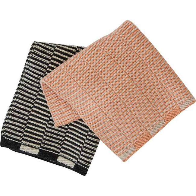 Stringa Dishcloth, Coral & Anthracite (Pack Of 2)