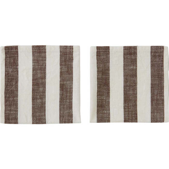 Striped Napkin, Choko (Pack Of 2)